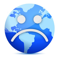 sad Earth globe