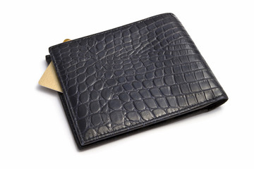 Black wallet with Credit card