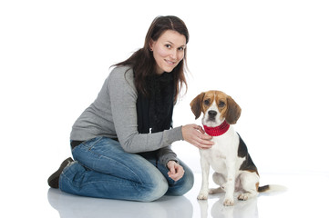 Woman with dog - Frau mit Hund