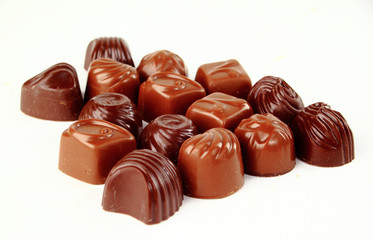 Closeup brown chocolate candy background