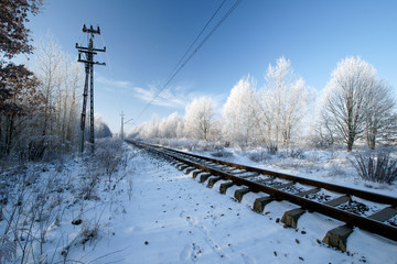 tory kolejowe zima © Piotr Szpakowski