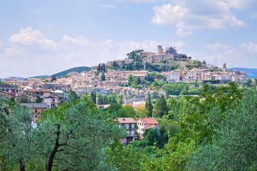 Fototapeta na wymiar Panoramiczny widok z Amelia. Umbria. Włochy.