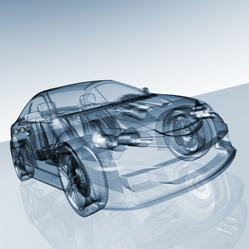 Auto Entwicklung - CAD-Darstellung