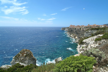 Fototapeta na wymiar vue de Bonifacio, Korsyka