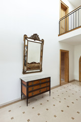 beautiful apartment, interior, corridor, antique furniture