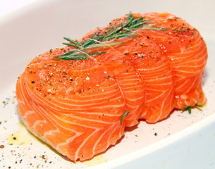 Rôti de saumon farcis aux saint Jacques