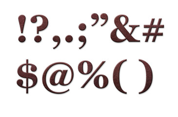 Obraz premium leather alphabet