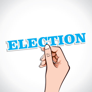 Election Word in hand stock vector