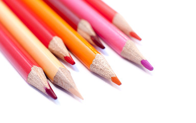 crayons tons de rouge