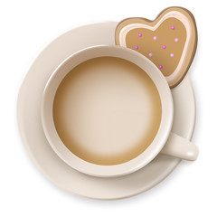 カフェオレとクッキー