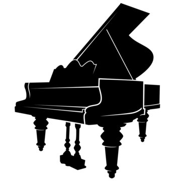piano vector shilouette
