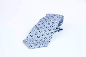 Silk suit tie isolated on white