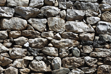 Natural pattern of a stone wall