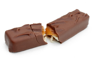 Barre chocolatée au caramel