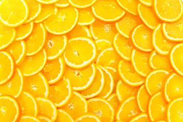Deurstickers Plakjes fruit Sinaasappels
