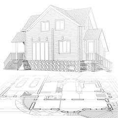 Architectural background. Part of architectural project