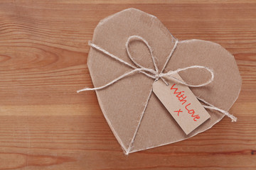 Heart parcel sent with love