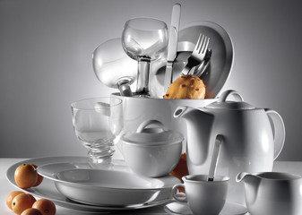 white modern tableware