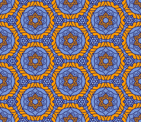 Seamless colorful retro pattern background