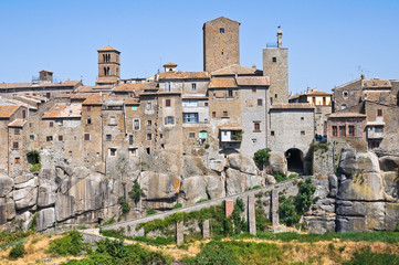 Panoramic view of Vitorchiano. Lazio. Italy.