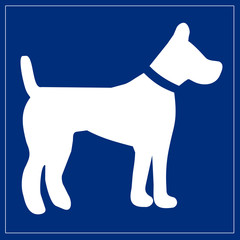 Schild blau - Hundepension
