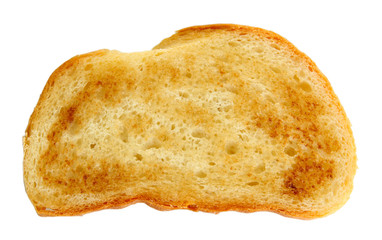 White bread toast, isolated on white