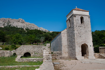 St Lucia church  and ancient ruins at Jurandvor - Baska - krk -