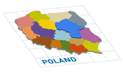Fototapeta premium Poland education map