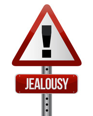 warning sign with a jealousy