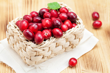 Cranberries im Korb