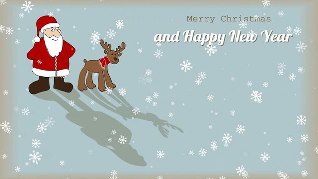 Merry Christmas & Happy New Video Vintage