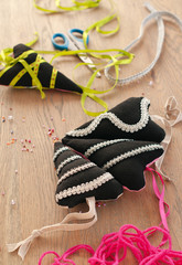 Christmas tree' toys on the table