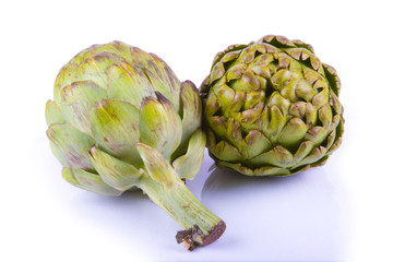 Obraz premium Artichokes on White Background