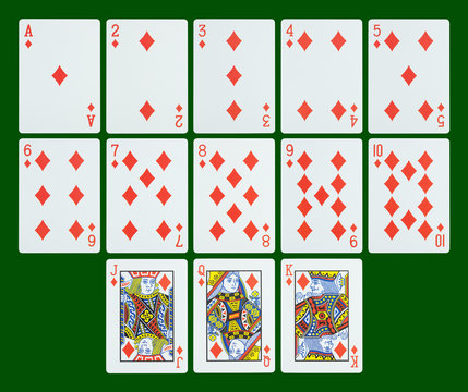 Playing cards - diamonds
