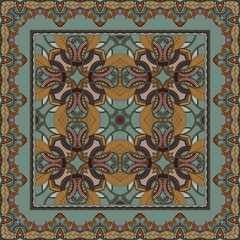 Ornamental pattern background. Retro style