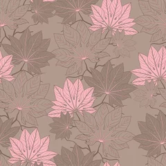 Fotobehang Vector illustration of leaves. (Seamless Pattern) © incomible
