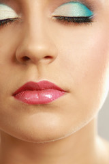 Fototapeta premium Woman eye with exotic style makeup