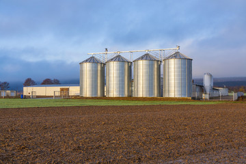 Silo in beautiful landscape
