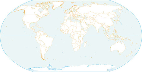 Blank world map
