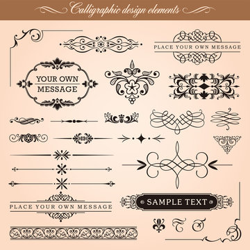 Vector Set: Calligraphic Design Elements and Page Decoration