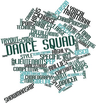 Word cloud for Dance squad