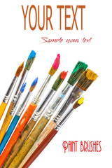 Paints and brushes