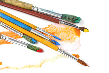Fototapeta premium Paints and brushes