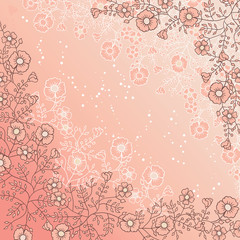 Design of vector flowers. (Flower background)