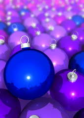 Weihnachtskugeln blau violett