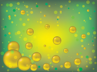 Background with gold balls