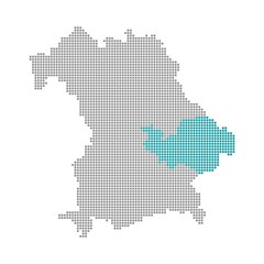 Niederbayern  - Serie: Pixelkarte Bayerische Bezirke