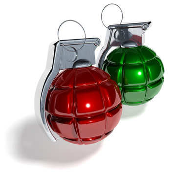 Weihnachtskugel Handgranate Bombe