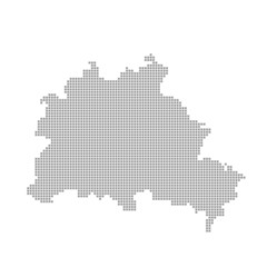 Berlin grau - Serie: Pixelkarte Berliner Stadtteile