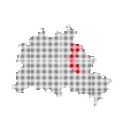 Fototapeta na wymiar Lichtenberg - Seria: Pixel map dzielnic Berlina